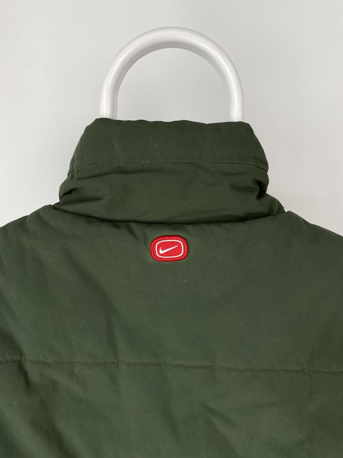 Nike × Vintage Nike vintage big spell out logo puffer vest green Size US S / EU 44-46 / 1 - 6 Thumbnail
