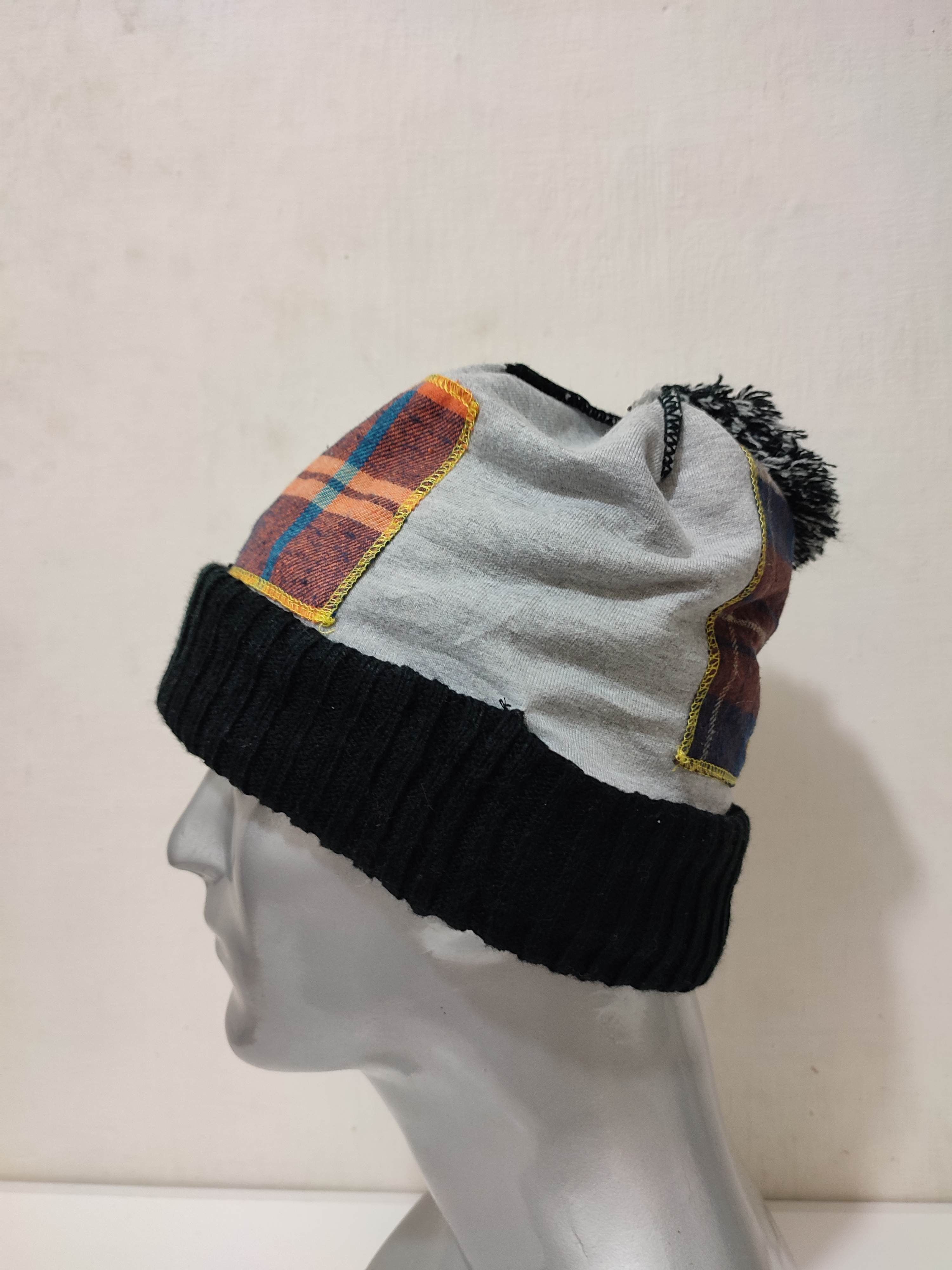 Japanese Brand 🔥Unknown Japanese Patchwork Beanie Hats Size ONE SIZE - 4 Thumbnail