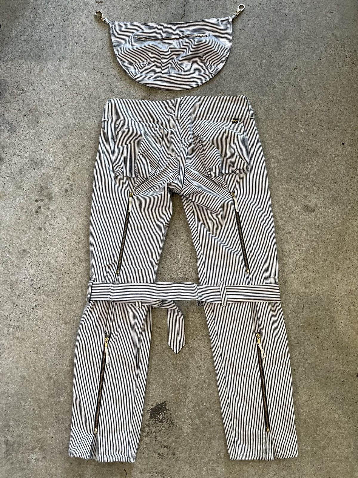 Vivienne Westwood Vivienne Westwood Pinstripe Bondage Jeans Size US 34 / EU 50 - 2 Thumbnail
