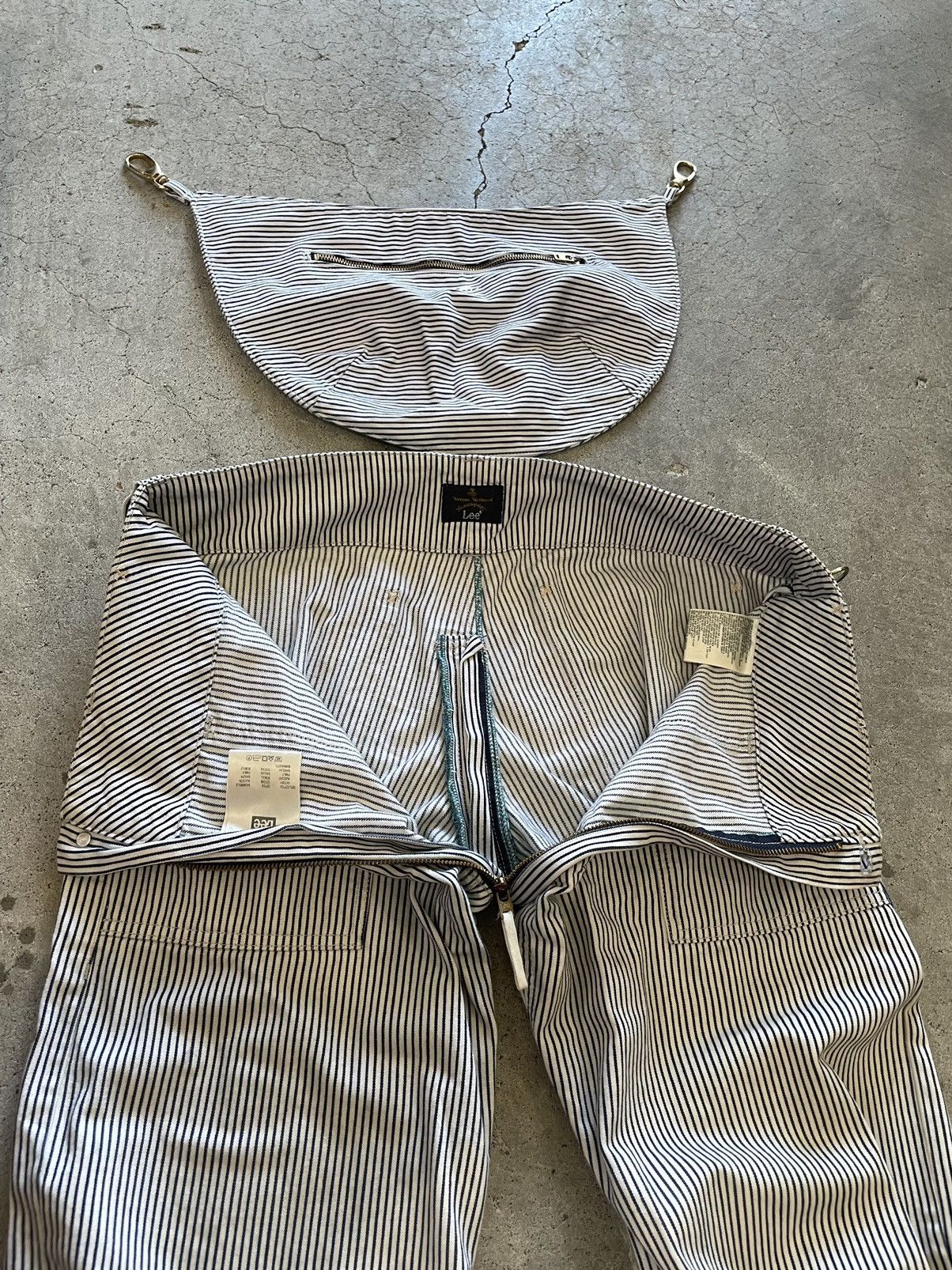 Vivienne Westwood Vivienne Westwood Pinstripe Bondage Jeans Size US 34 / EU 50 - 12 Thumbnail
