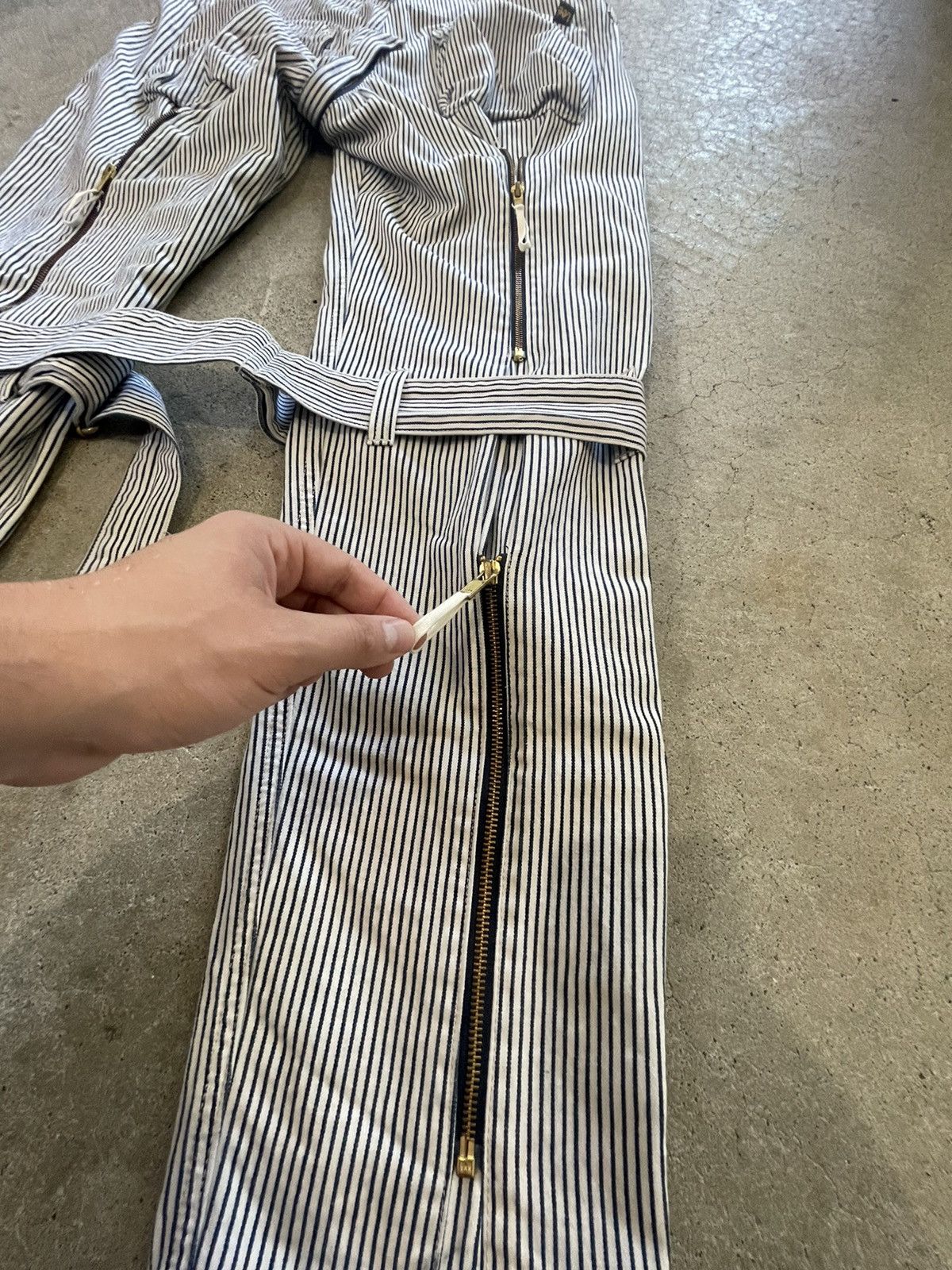Vivienne Westwood Vivienne Westwood Pinstripe Bondage Jeans Size US 34 / EU 50 - 16 Thumbnail