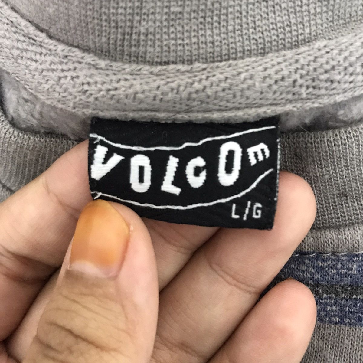 Volcom VOLCOM SURF USA Surfing Board Stripes Grey Sweatshirt Size US L / EU 52-54 / 3 - 4 Thumbnail