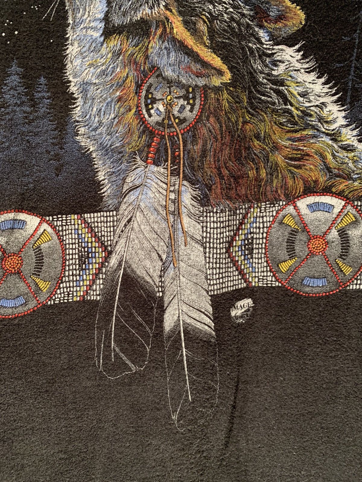 Fruit Of The Loom *RARE* Vintage Fort Worth Texas Wolf Single Stitch Shirt - L Size US L / EU 52-54 / 3 - 3 Thumbnail