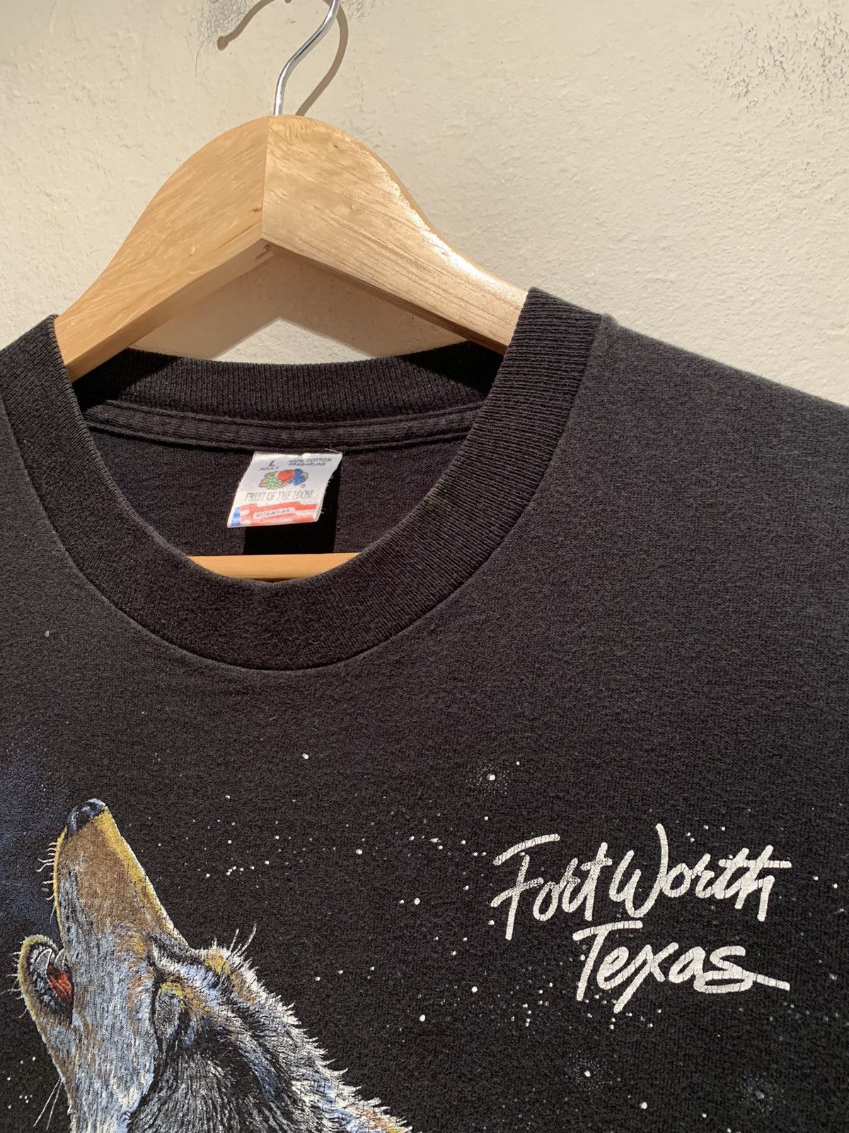 Fruit Of The Loom *RARE* Vintage Fort Worth Texas Wolf Single Stitch Shirt - L Size US L / EU 52-54 / 3 - 4 Thumbnail