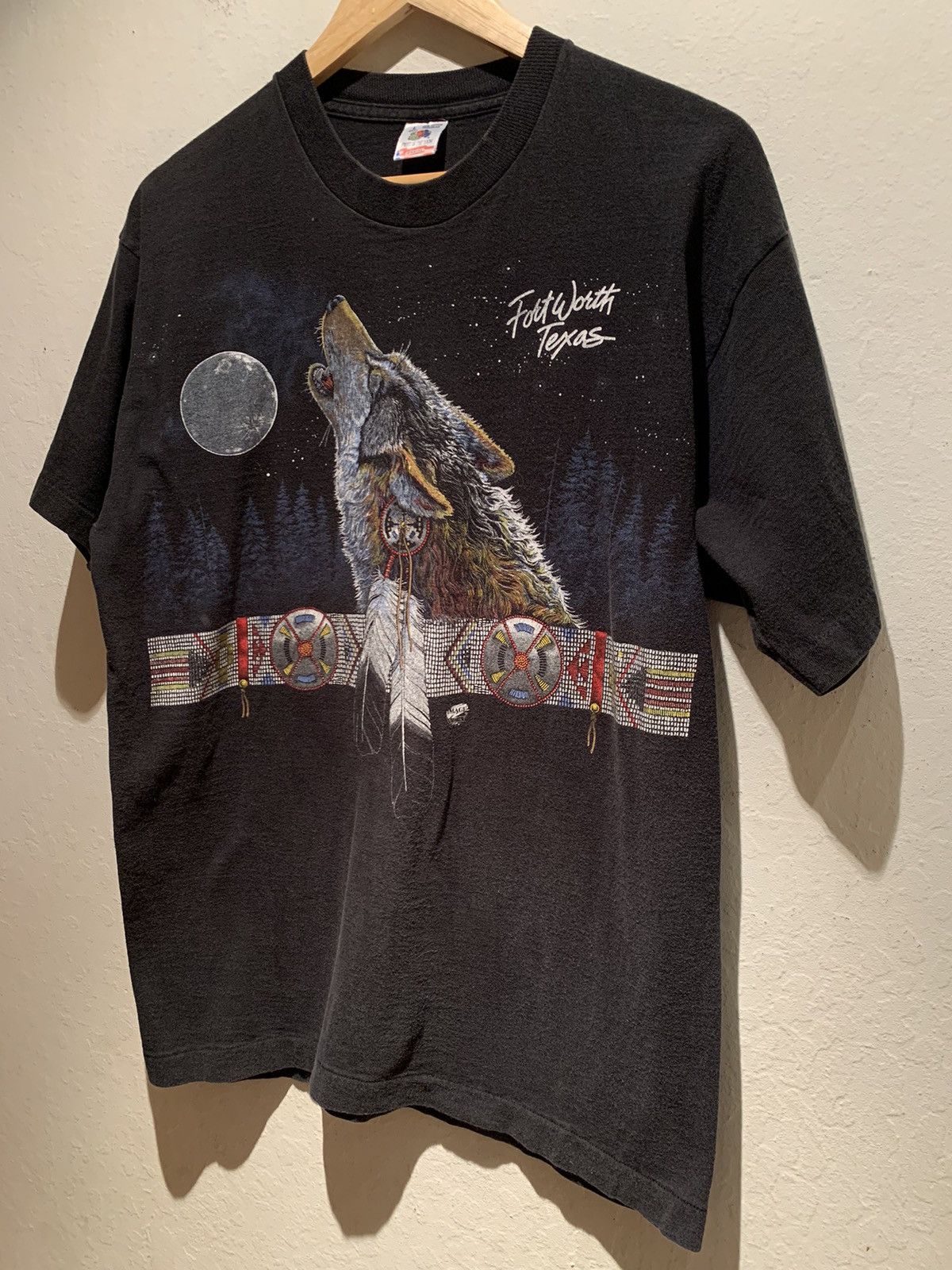 Fruit Of The Loom *RARE* Vintage Fort Worth Texas Wolf Single Stitch Shirt - L Size US L / EU 52-54 / 3 - 1 Thumbnail