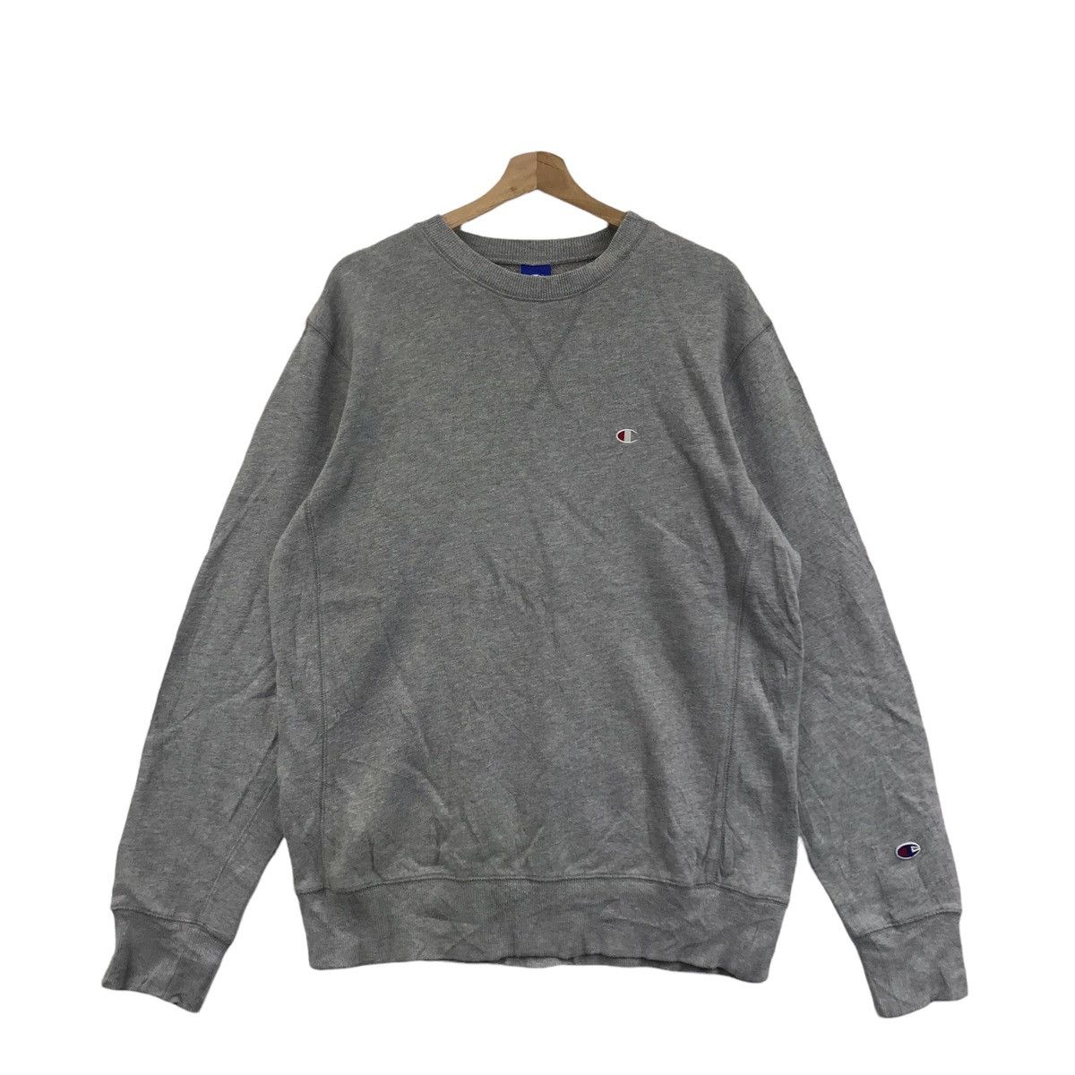 Champion Vintage CHAMPION Blue Bar Tag Small Logo Sportswear Grey Size US XL / EU 56 / 4 - 1 Thumbnail