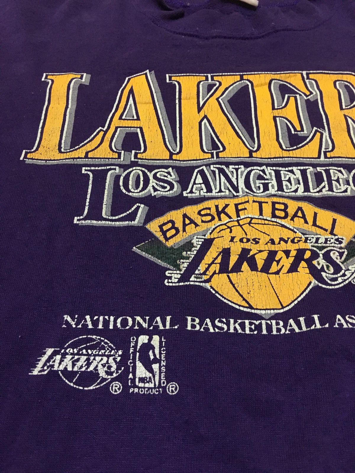 NBA × Vintage Vintage 90s Los Angeles Lakers Basketball 1993 Sweatshirt Size US L / EU 52-54 / 3 - 5 Thumbnail