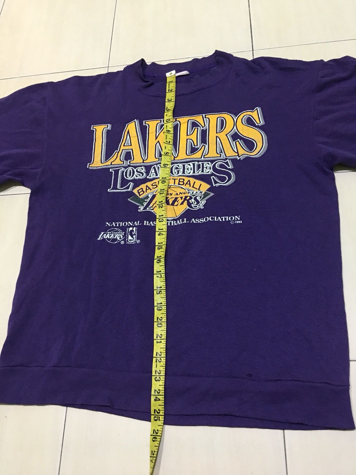 NBA × Vintage Vintage 90s Los Angeles Lakers Basketball 1993 Sweatshirt Size US L / EU 52-54 / 3 - 11 Thumbnail