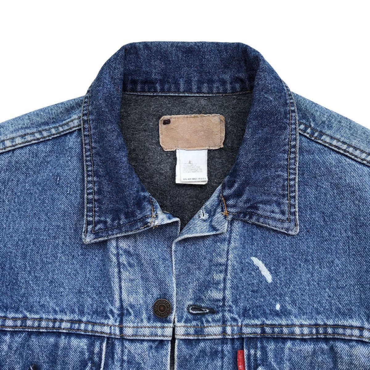 Levi's Vintage Clothing 🔥Vintage 80s Levis Blanket Lined Denim Jacket Size US M / EU 48-50 / 2 - 12 Thumbnail