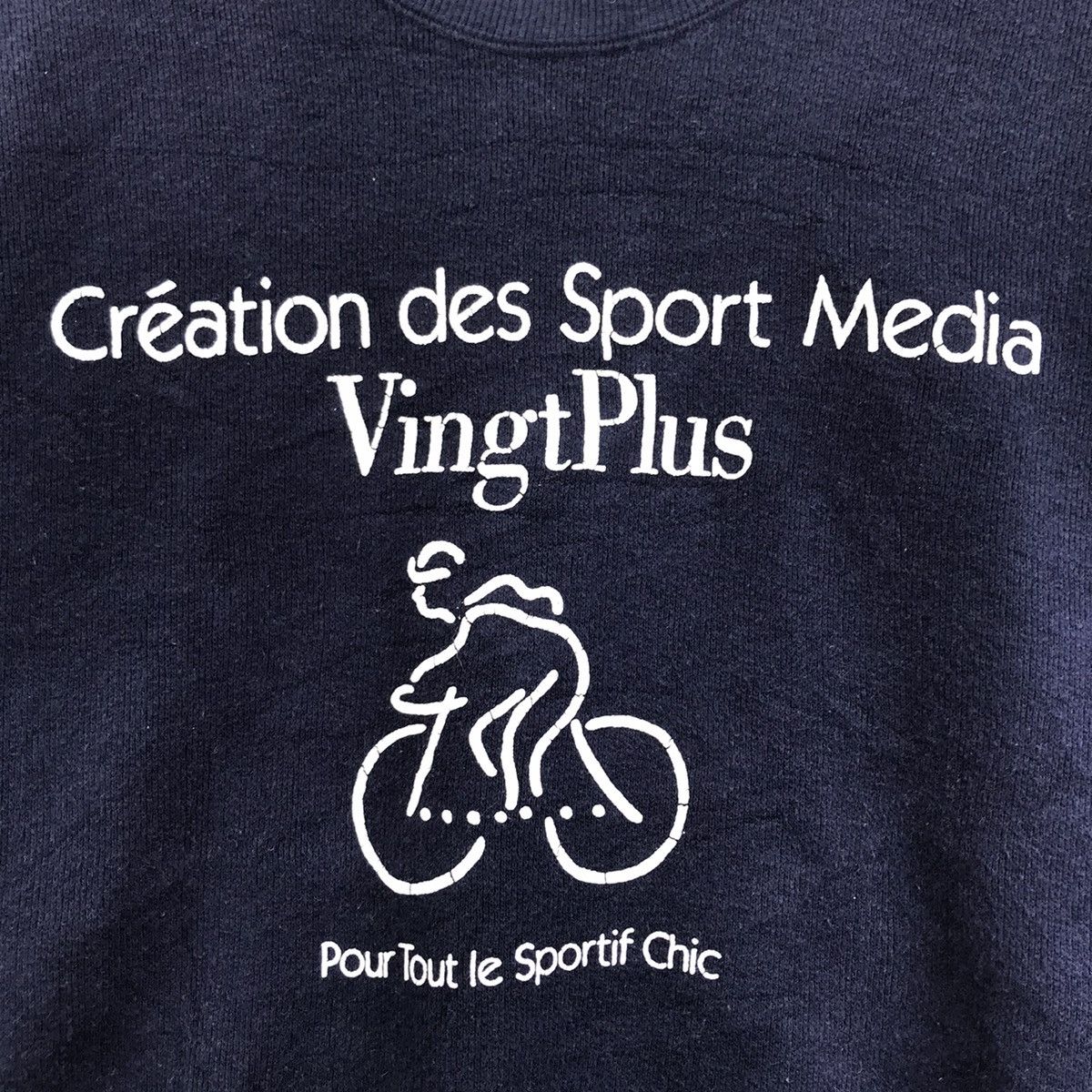 Vintage Creation Des Sport Media VINGT PLUS Bicycle Bike Sweatshirt Size US L / EU 52-54 / 3 - 3 Thumbnail