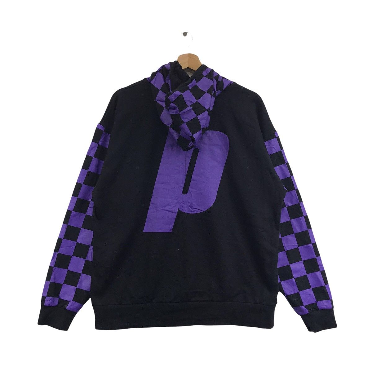 Prince PRINCE TENNIS SPORT Check Tartan Black Hoodie Sweatshirt Size US L / EU 52-54 / 3 - 7 Thumbnail