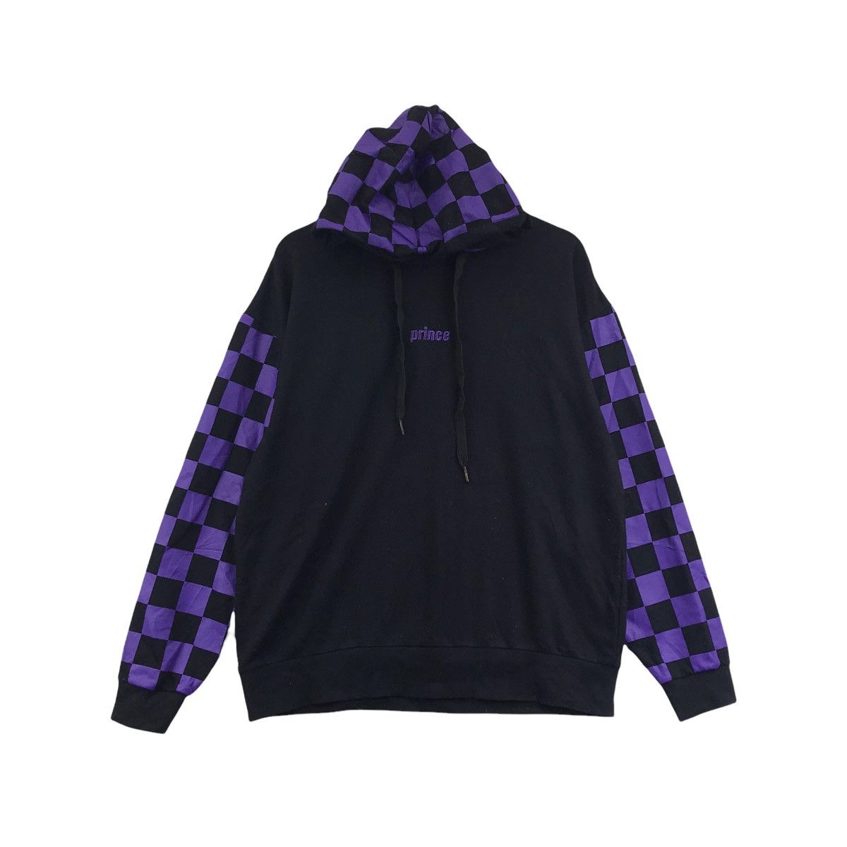 Prince PRINCE TENNIS SPORT Check Tartan Black Hoodie Sweatshirt Size US L / EU 52-54 / 3 - 1 Thumbnail