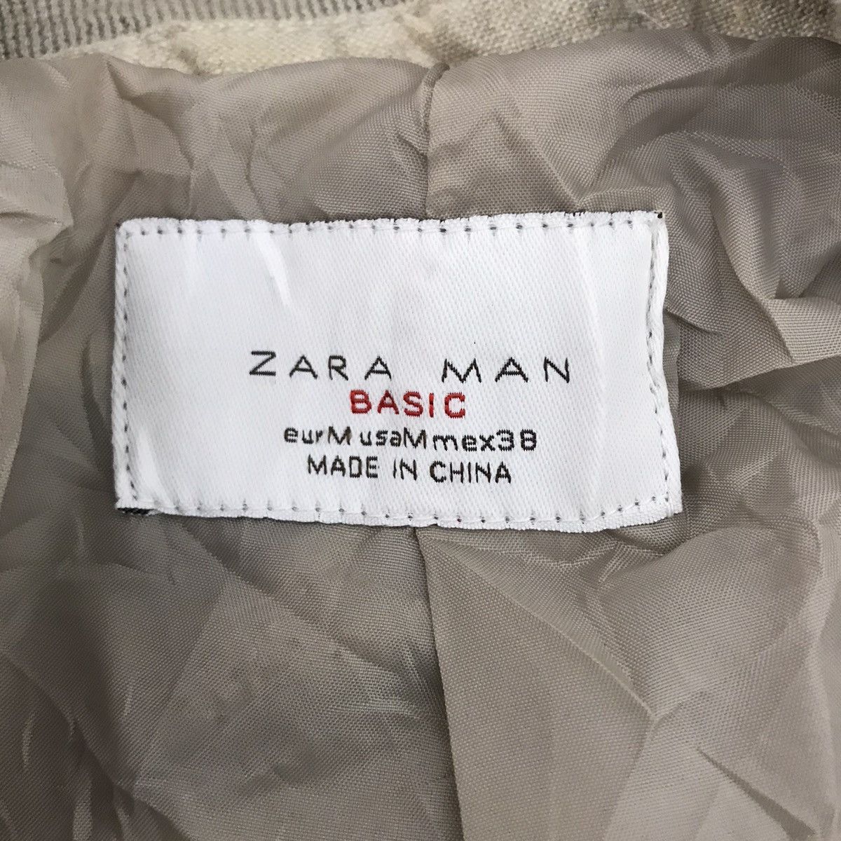Zara ZARA MAN Canvas Full Zipper Beige Sweater Bomber Jacket Size US M / EU 48-50 / 2 - 3 Thumbnail