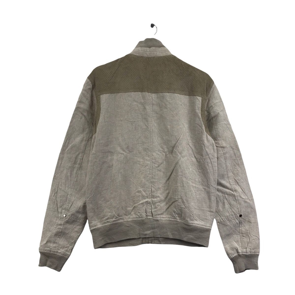 Zara ZARA MAN Canvas Full Zipper Beige Sweater Bomber Jacket Size US M / EU 48-50 / 2 - 4 Thumbnail