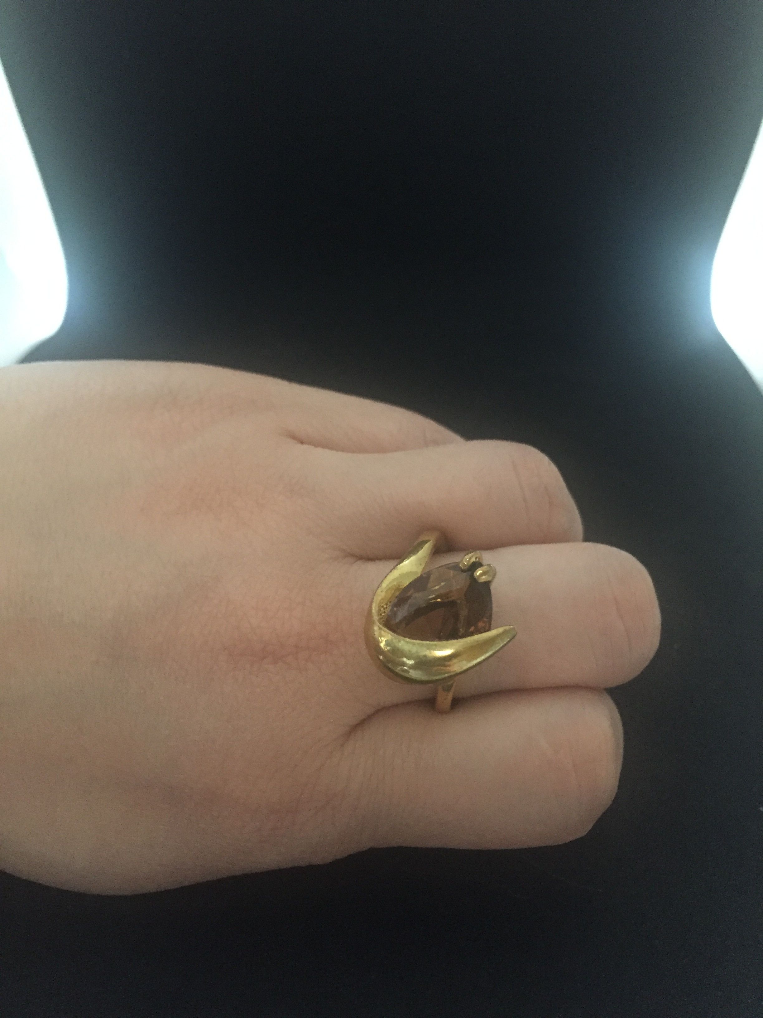 Jewelry Brown CZ Ring - Size 9.75 Size ONE SIZE - 3 Thumbnail