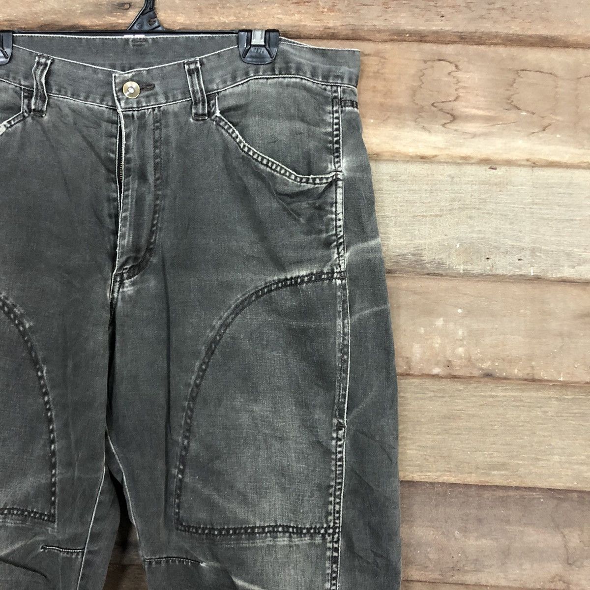 Japanese Brand Uniqlo faded Black Multipocket Cargo Pants #c1023 Size US 33 - 5 Thumbnail