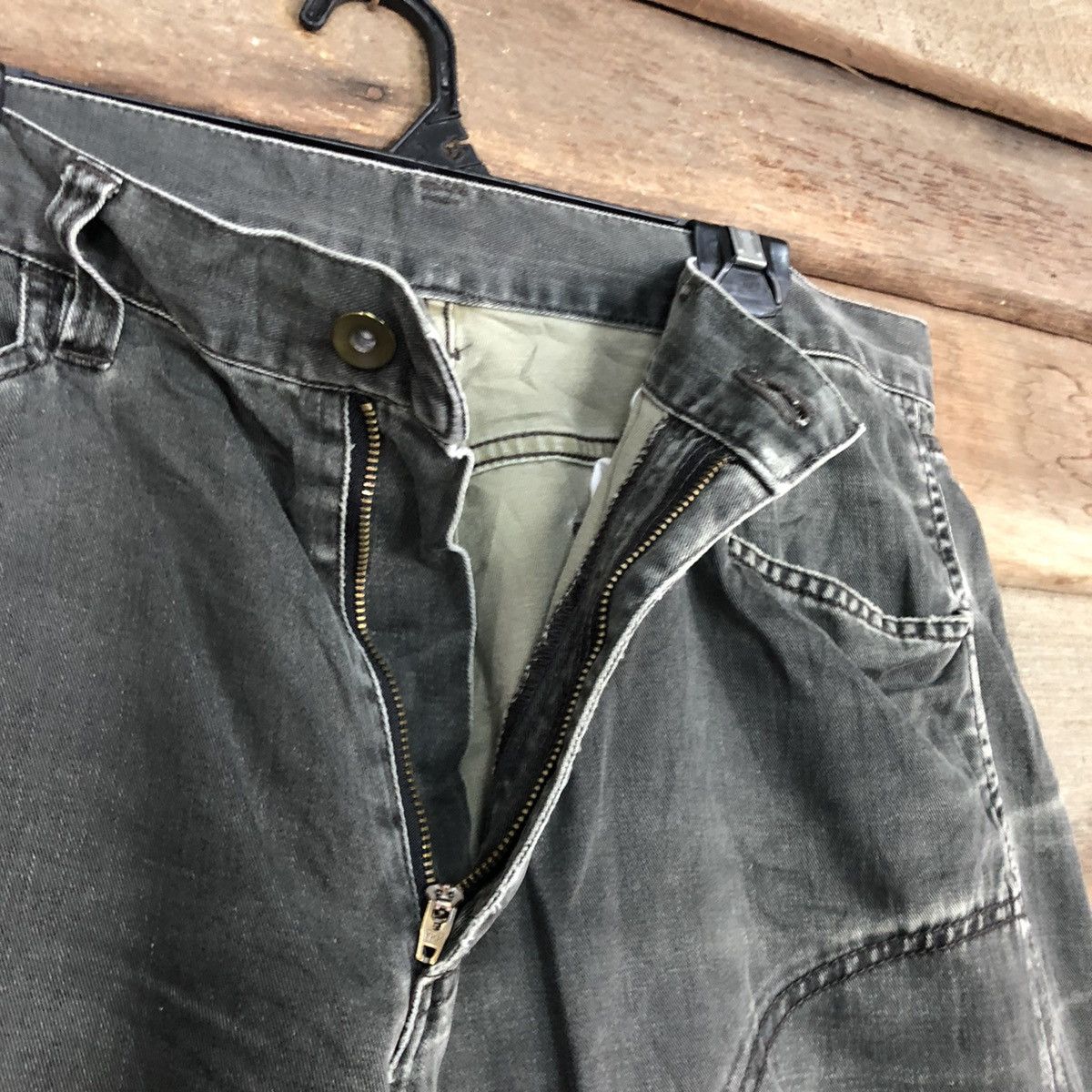 Japanese Brand Uniqlo faded Black Multipocket Cargo Pants #c1023 Size US 33 - 7 Thumbnail