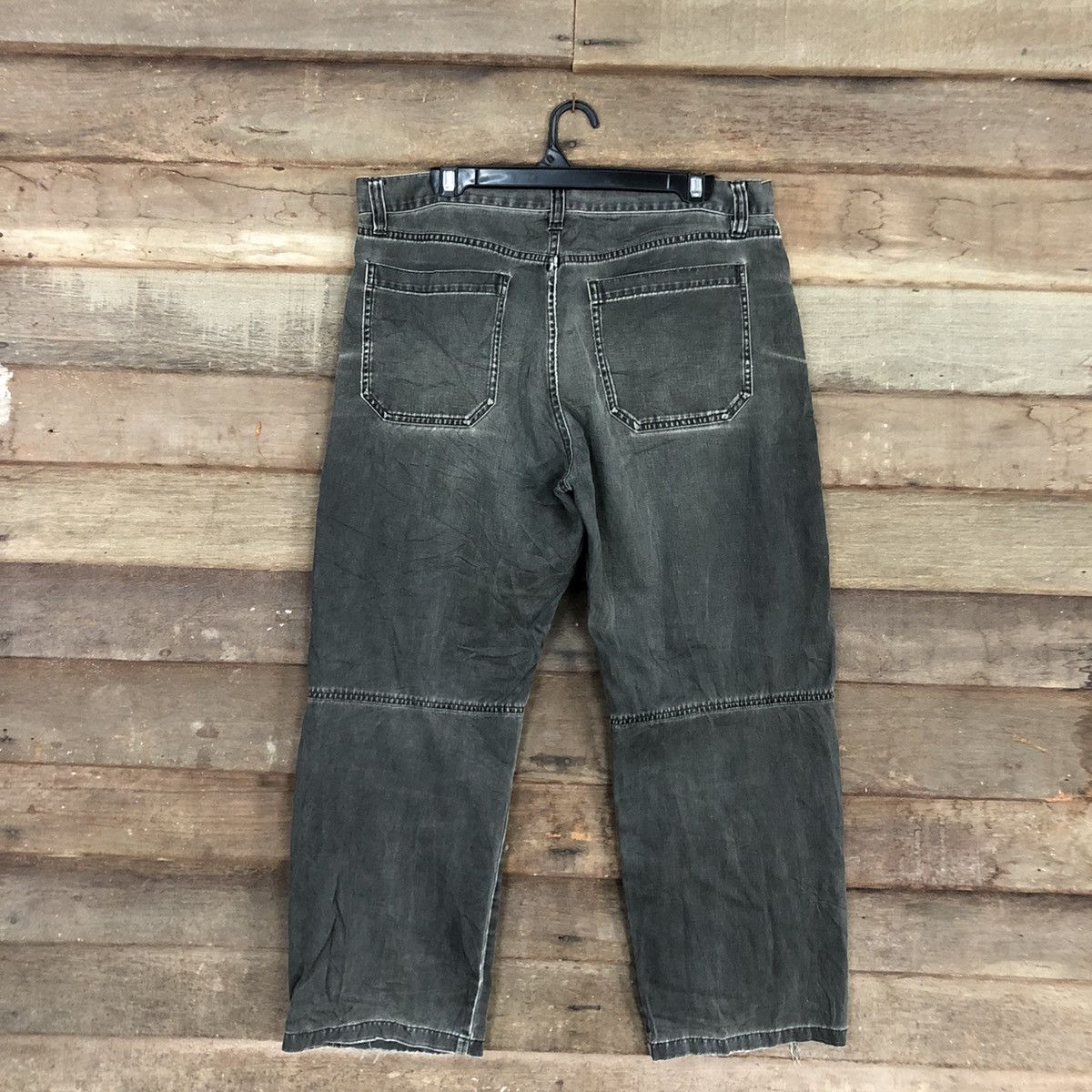 Japanese Brand Uniqlo faded Black Multipocket Cargo Pants #c1023 Size US 33 - 8 Thumbnail