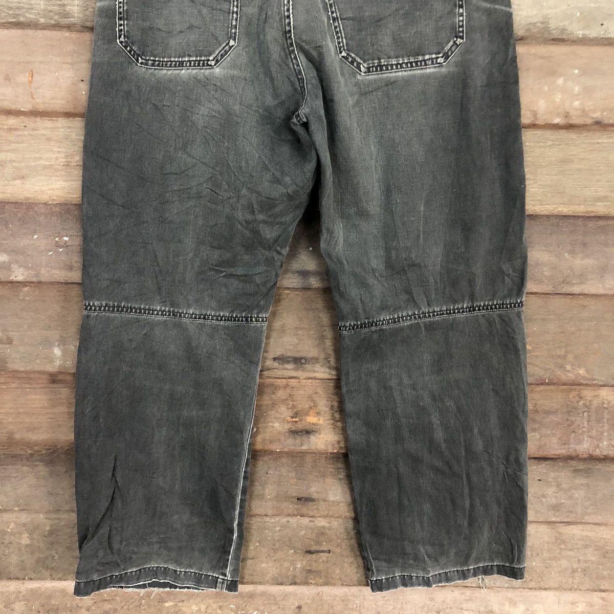 Japanese Brand Uniqlo faded Black Multipocket Cargo Pants #c1023 Size US 33 - 10 Thumbnail