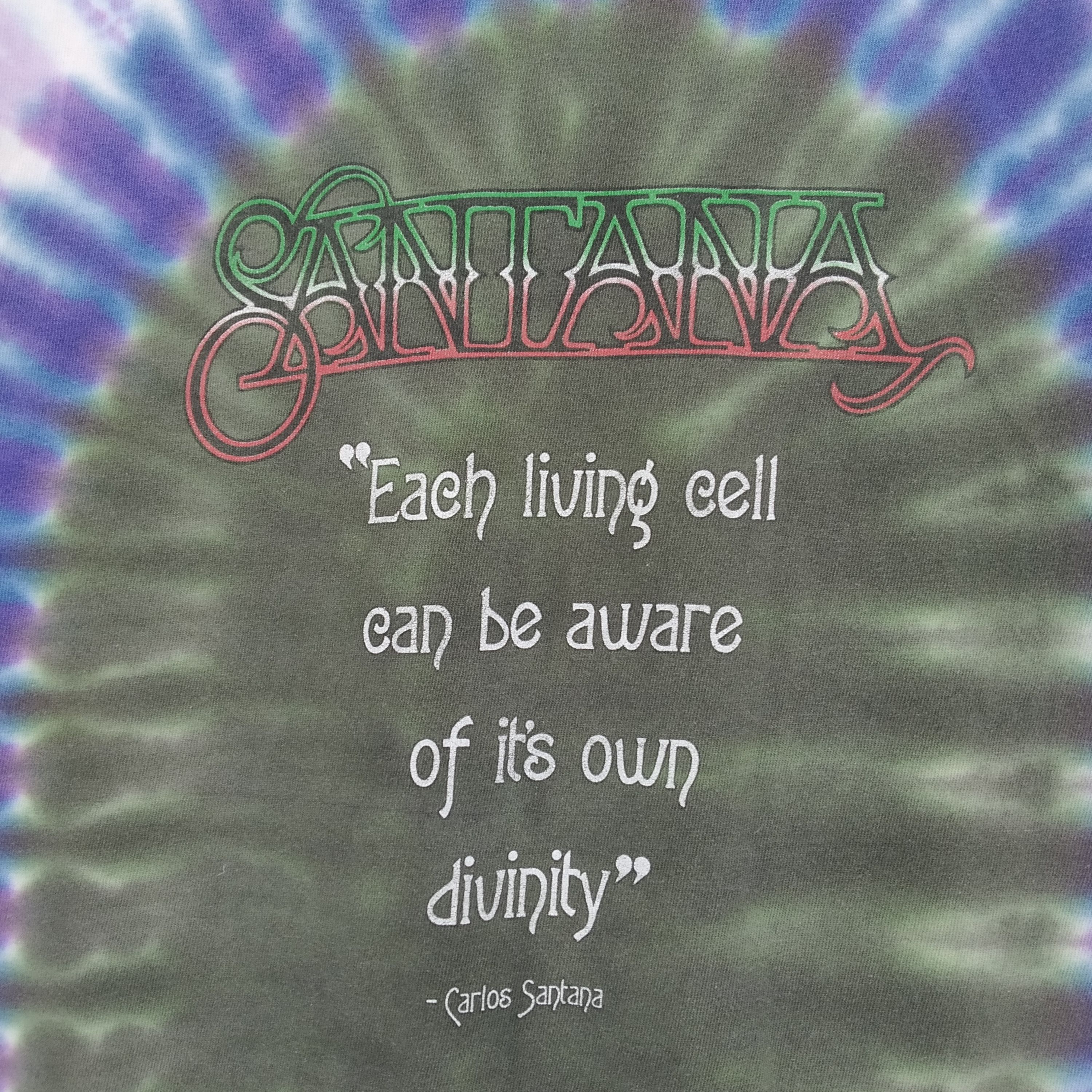 Band Tees × Vintage Vintage Y2K Carlos Santana Tye Dye American Rock Jazz Music Size US M / EU 48-50 / 2 - 7 Thumbnail