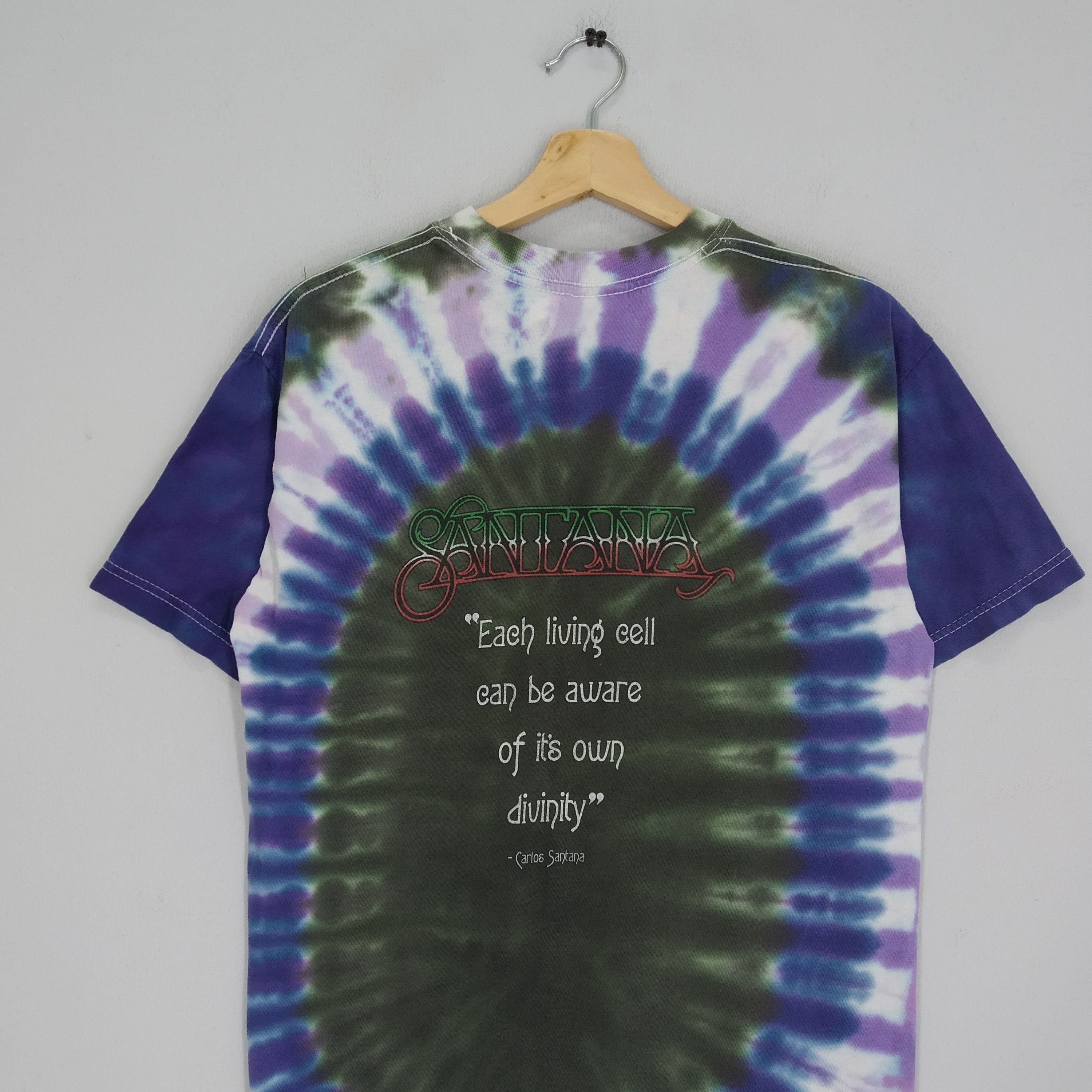 Band Tees × Vintage Vintage Y2K Carlos Santana Tye Dye American Rock Jazz Music Size US M / EU 48-50 / 2 - 4 Thumbnail