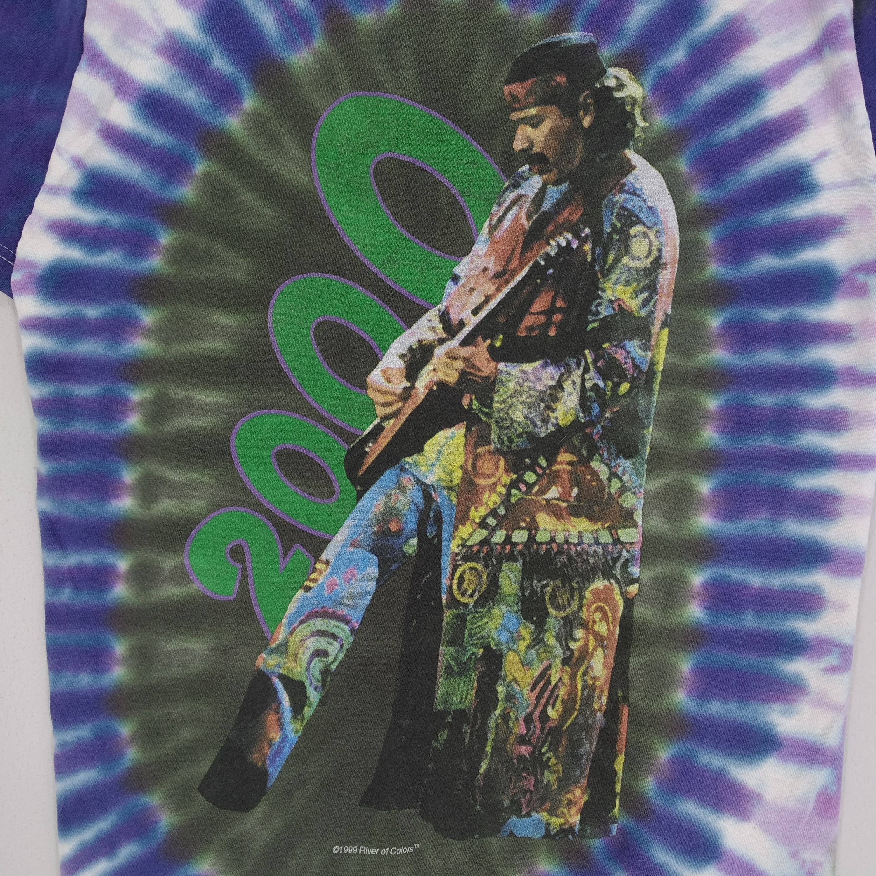 Band Tees × Vintage Vintage Y2K Carlos Santana Tye Dye American Rock Jazz Music Size US M / EU 48-50 / 2 - 5 Thumbnail