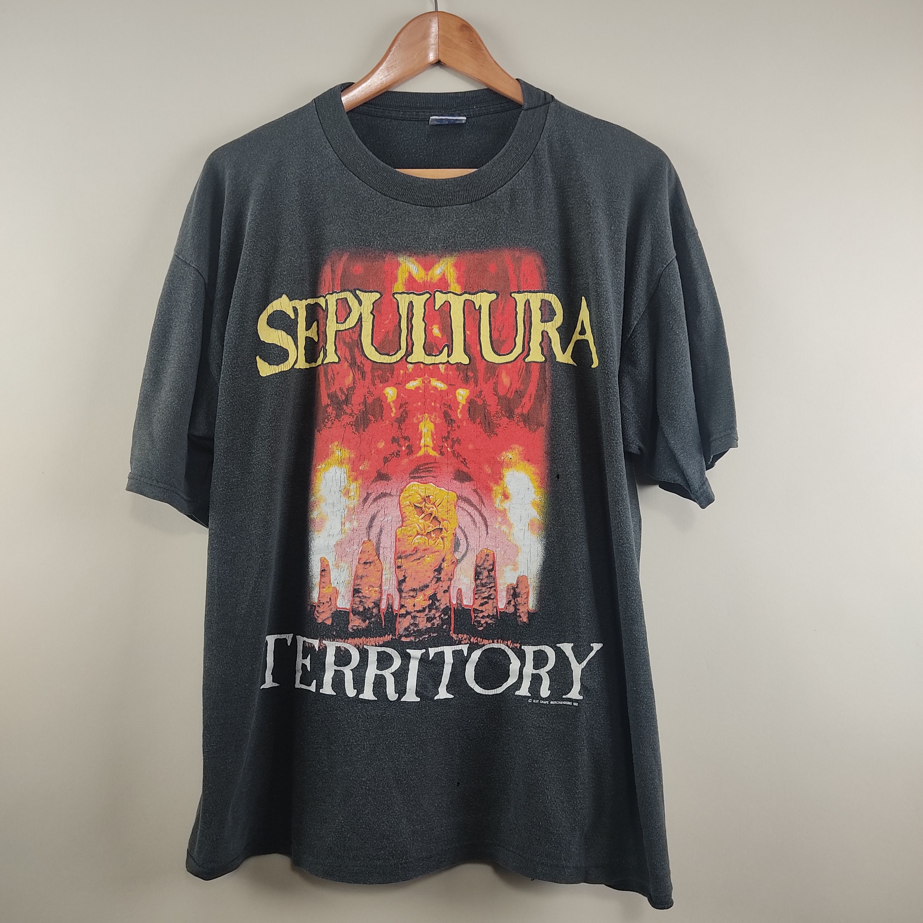 Band Tees × Vintage 1993 Sepultura War for Territory Size US XL / EU 56 / 4 - 1 Thumbnail