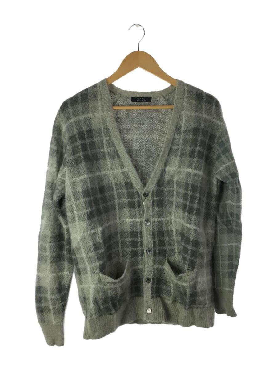 image of Undercover Thick Mohair Raglan Knit Cardigan in Grey, Men's (Size Large)