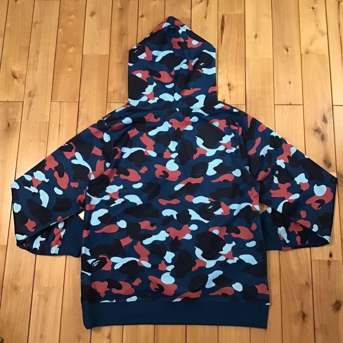 Bape BAPE STA logo mesh pullover hoodie multi camo ape star Size US XL / EU 56 / 4 - 2 Thumbnail