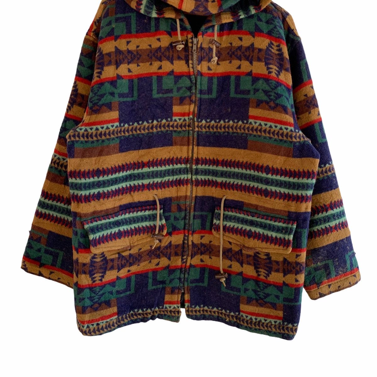 Japanese Brand × Native Japan Navajo Aztec Pattern Wool Zipper Hoodie Jacket Size US L / EU 52-54 / 3 - 6 Thumbnail