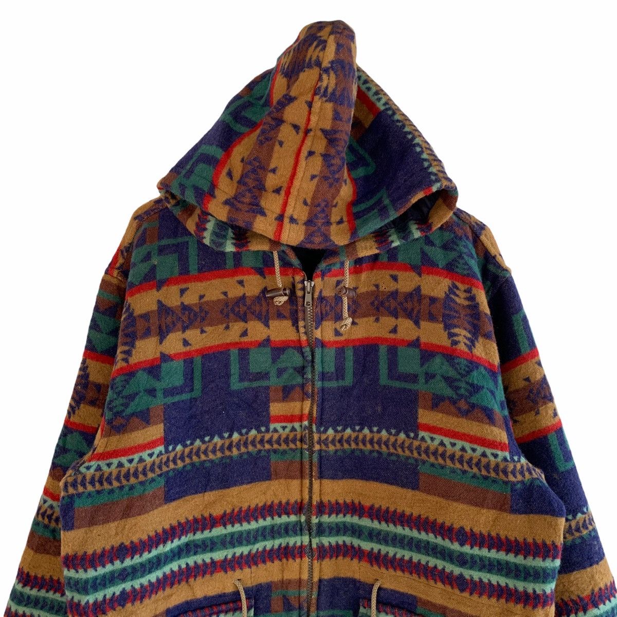 Japanese Brand × Native Japan Navajo Aztec Pattern Wool Zipper Hoodie Jacket Size US L / EU 52-54 / 3 - 5 Thumbnail