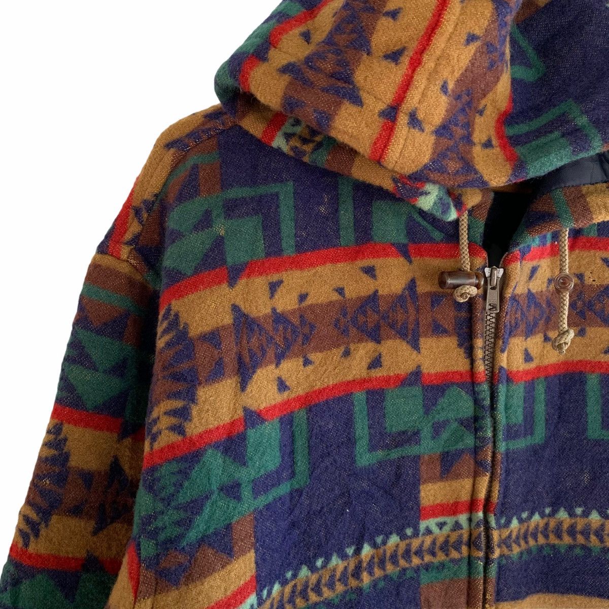 Japanese Brand × Native Japan Navajo Aztec Pattern Wool Zipper Hoodie Jacket Size US L / EU 52-54 / 3 - 8 Thumbnail