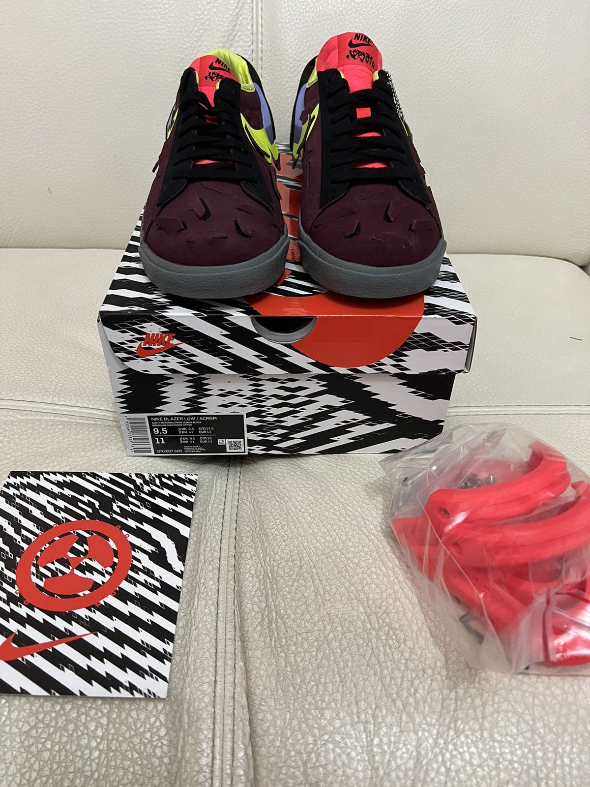Acronym × Nike Nike Blazer Low / ACRNM MAROON Size US 9.5 / EU 42-43 - 2 Thumbnail