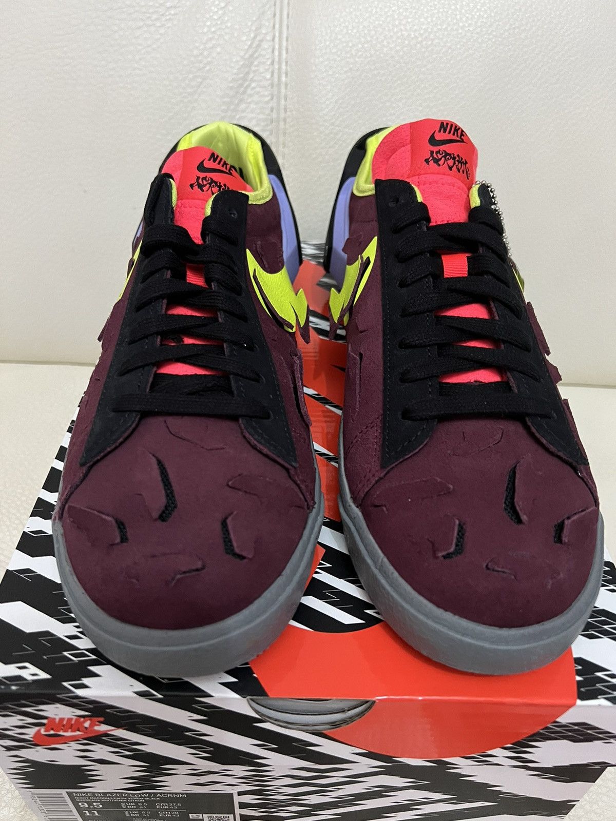 Acronym × Nike Nike Blazer Low / ACRNM MAROON Size US 9.5 / EU 42-43 - 1 Thumbnail