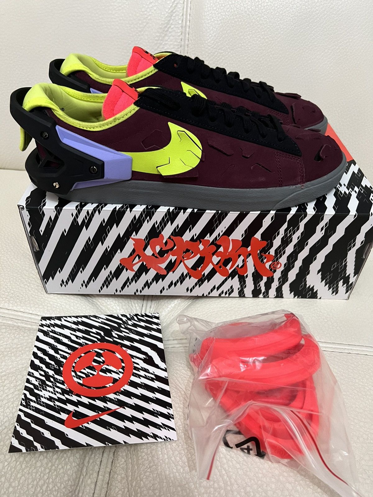 Acronym × Nike Nike Blazer Low / ACRNM MAROON Size US 9.5 / EU 42-43 - 9 Thumbnail