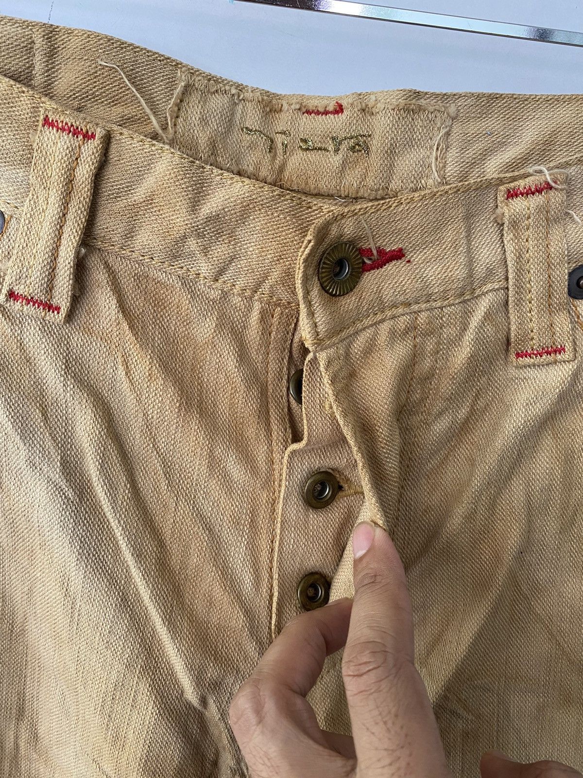Japanese Brand Vintage Mizra Jeans Reconstruction PatchWork Jeans Rare Size US 36 / EU 52 - 7 Thumbnail