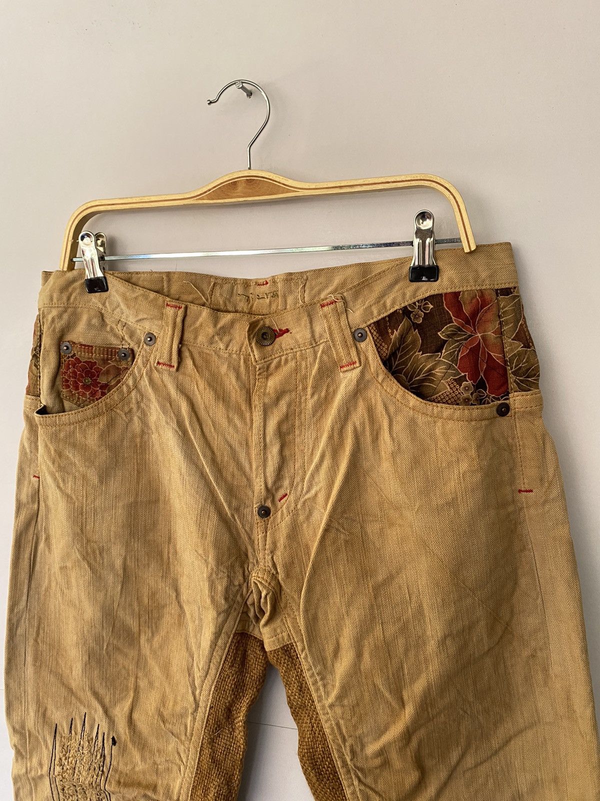 Japanese Brand Vintage Mizra Jeans Reconstruction PatchWork Jeans Rare Size US 36 / EU 52 - 3 Thumbnail