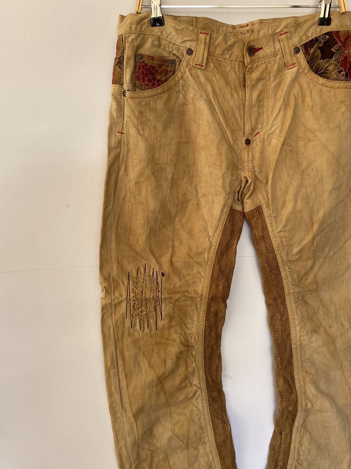 Japanese Brand Vintage Mizra Jeans Reconstruction PatchWork Jeans Rare Size US 36 / EU 52 - 4 Thumbnail