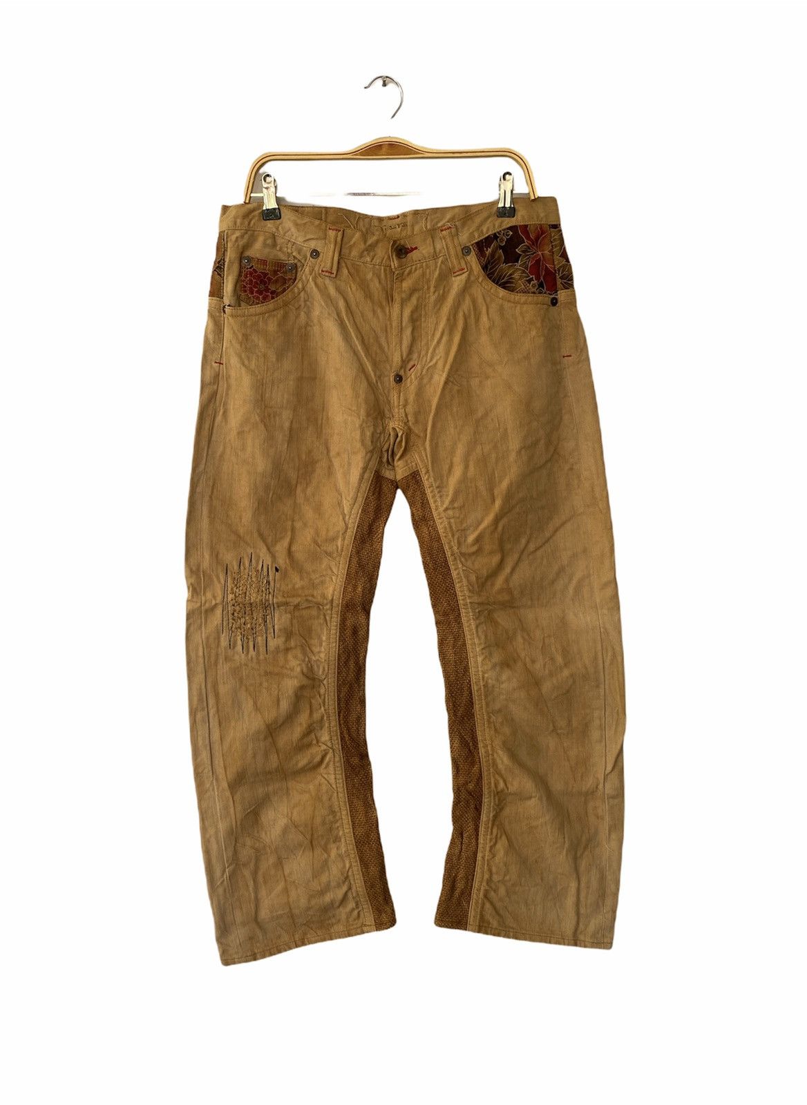 Japanese Brand Vintage Mizra Jeans Reconstruction PatchWork Jeans Rare Size US 36 / EU 52 - 1 Thumbnail