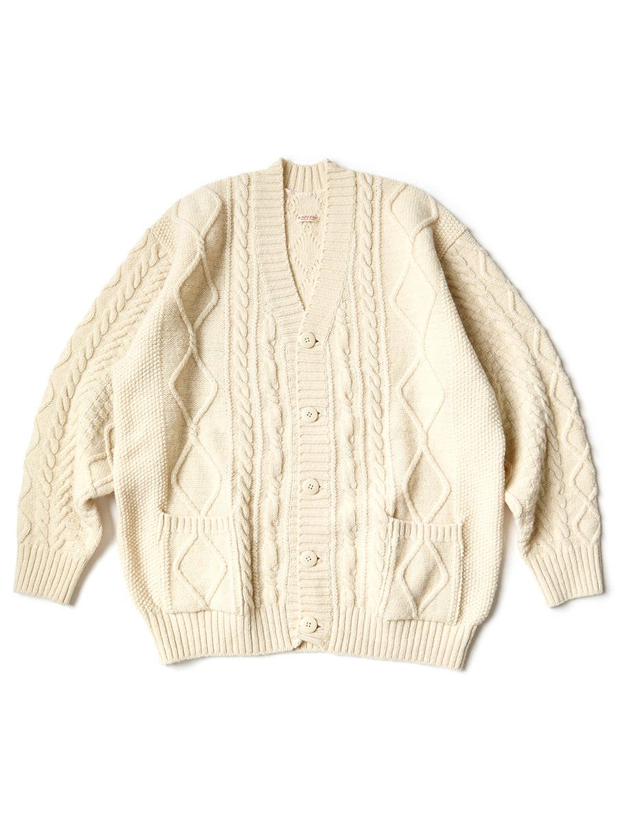 Kapital Kapital 5G Wool Cable Knit Smiley Patch Cardigan Sweater Size US M / EU 48-50 / 2 - 2 Thumbnail