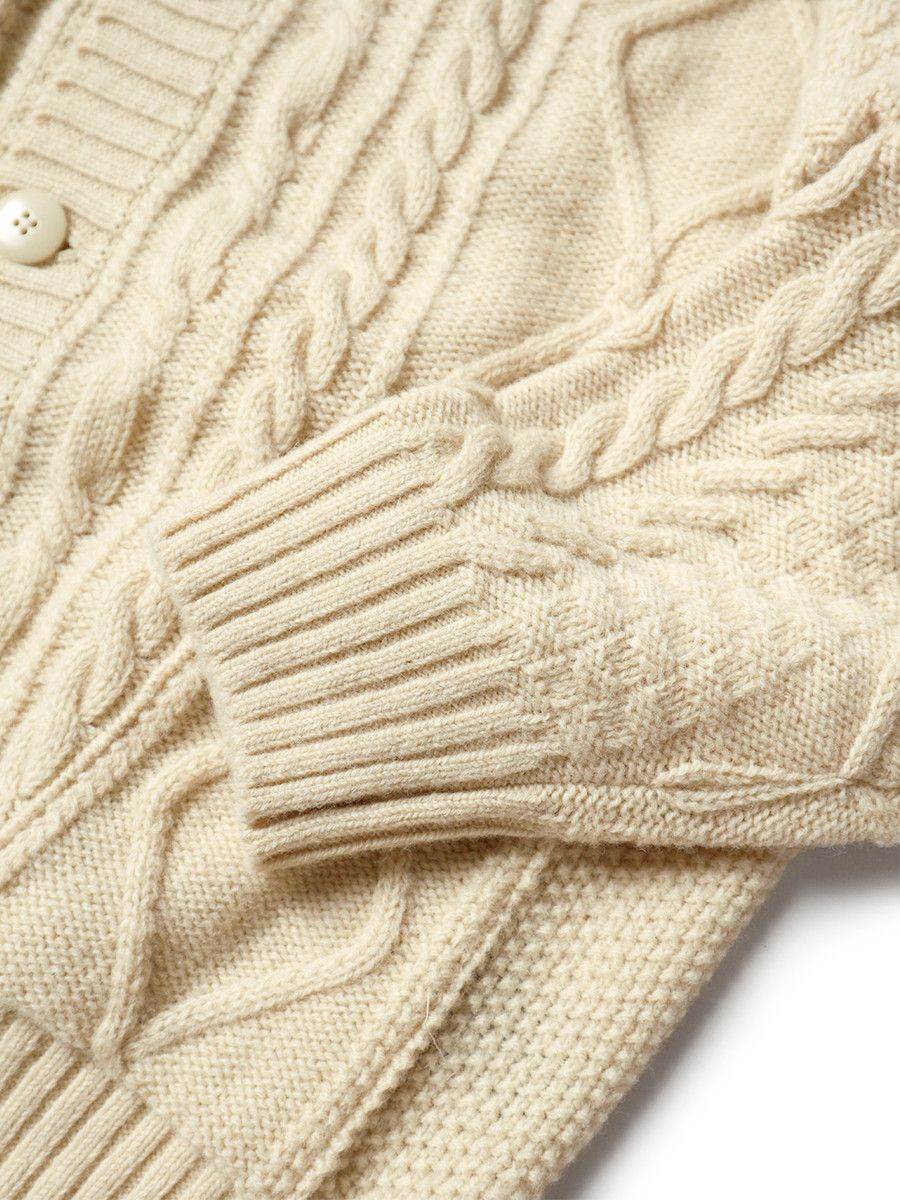 Kapital Kapital 5G Wool Cable Knit Smiley Patch Cardigan Sweater Size US M / EU 48-50 / 2 - 10 Thumbnail