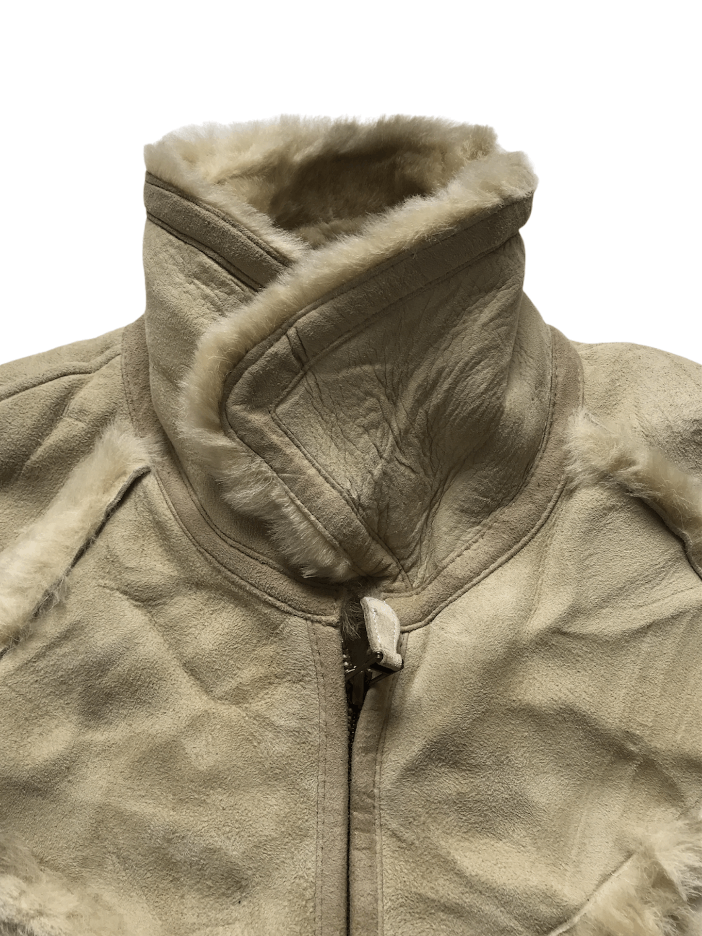 Vintage Vintage Face A Face Patcwork Sherpa Leather Jacket Size US L / EU 52-54 / 3 - 4 Thumbnail