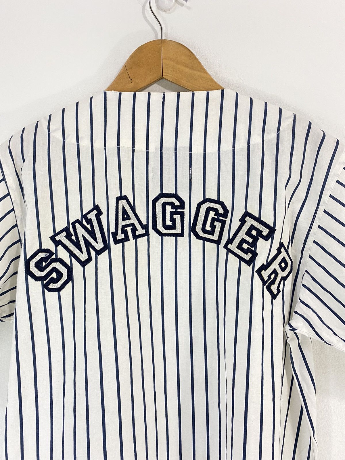 Japanese Brand × Swagger $$ Sweagger Baseball Shirt Design Big Logo Stripe Design Size US M / EU 48-50 / 2 - 3 Thumbnail