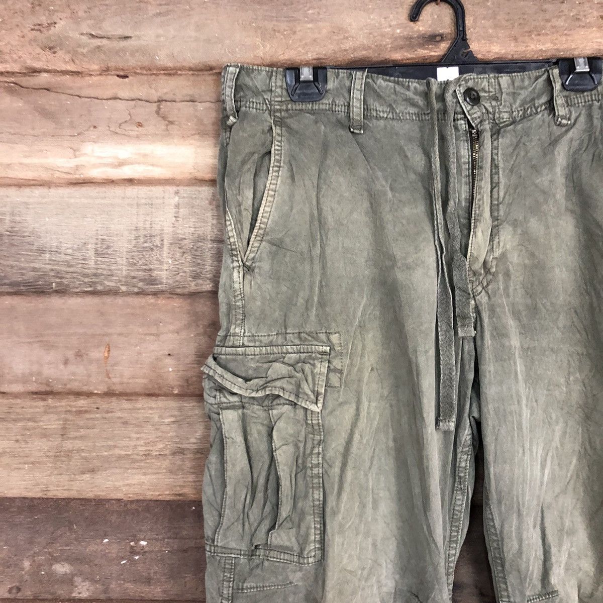 Japanese Brand Uniqlo Green Multipocket Tactical Cargo Pants #c1019 Size US 33 - 6 Thumbnail