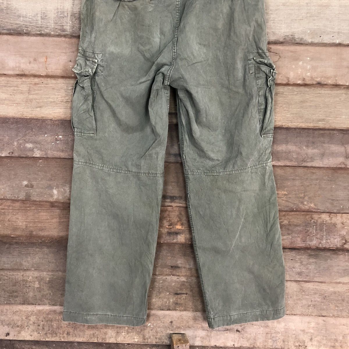 Japanese Brand Uniqlo Green Multipocket Tactical Cargo Pants #c1019 Size US 33 - 10 Thumbnail