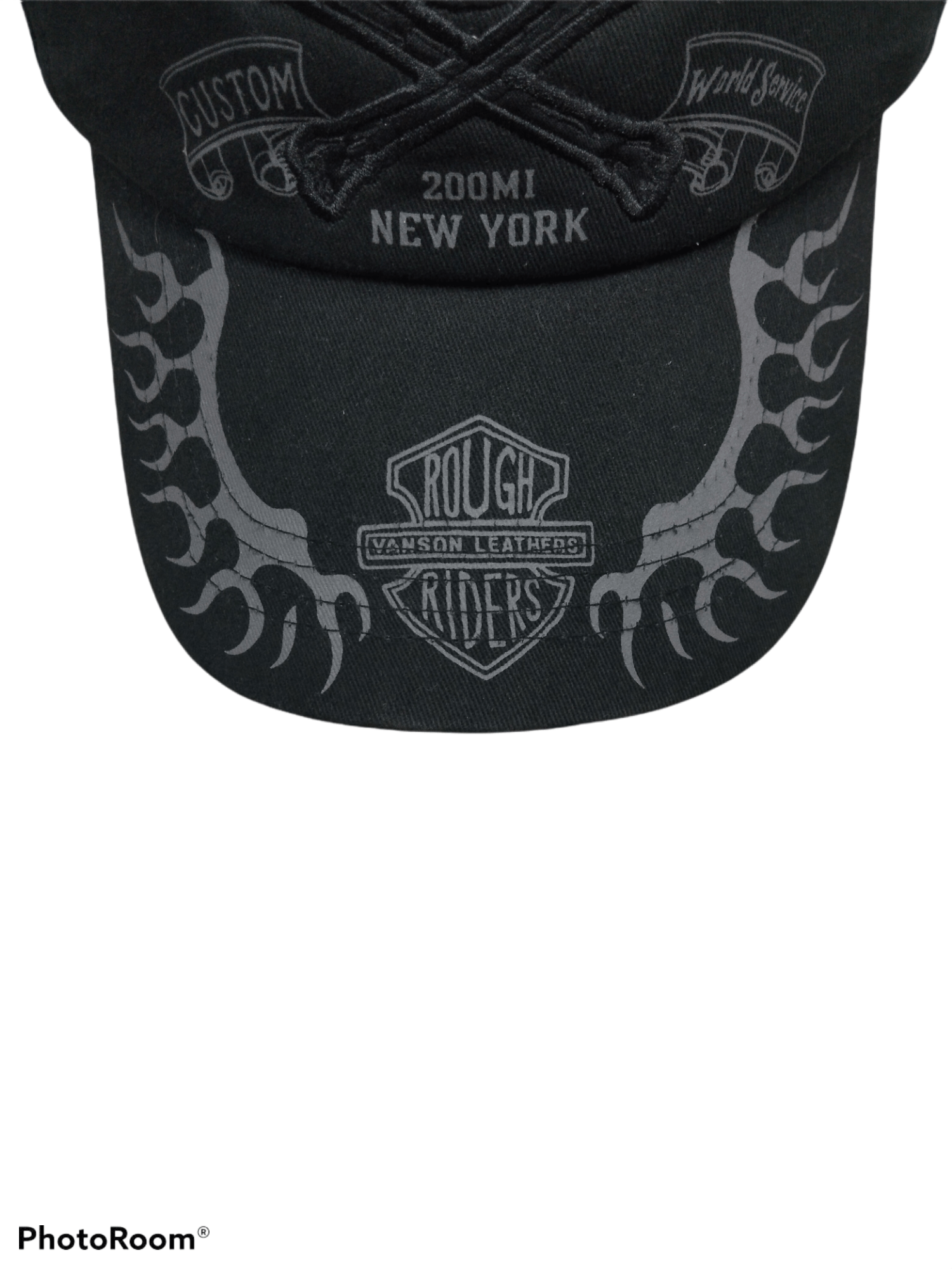 Vanson Leathers RARE💥 VANSON ROUGH RIDERS SKULL CROSSBONE Size ONE SIZE - 2 Thumbnail