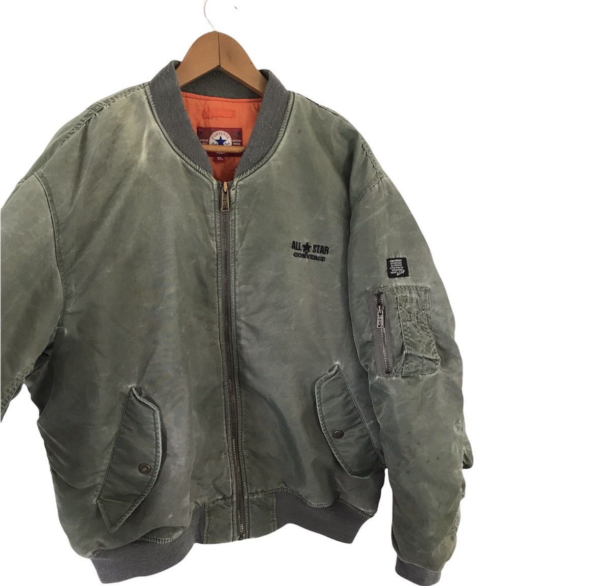 Converse × Vintage Vintage 90's Converse Bombers Jacket Size US L / EU 52-54 / 3 - 6 Thumbnail
