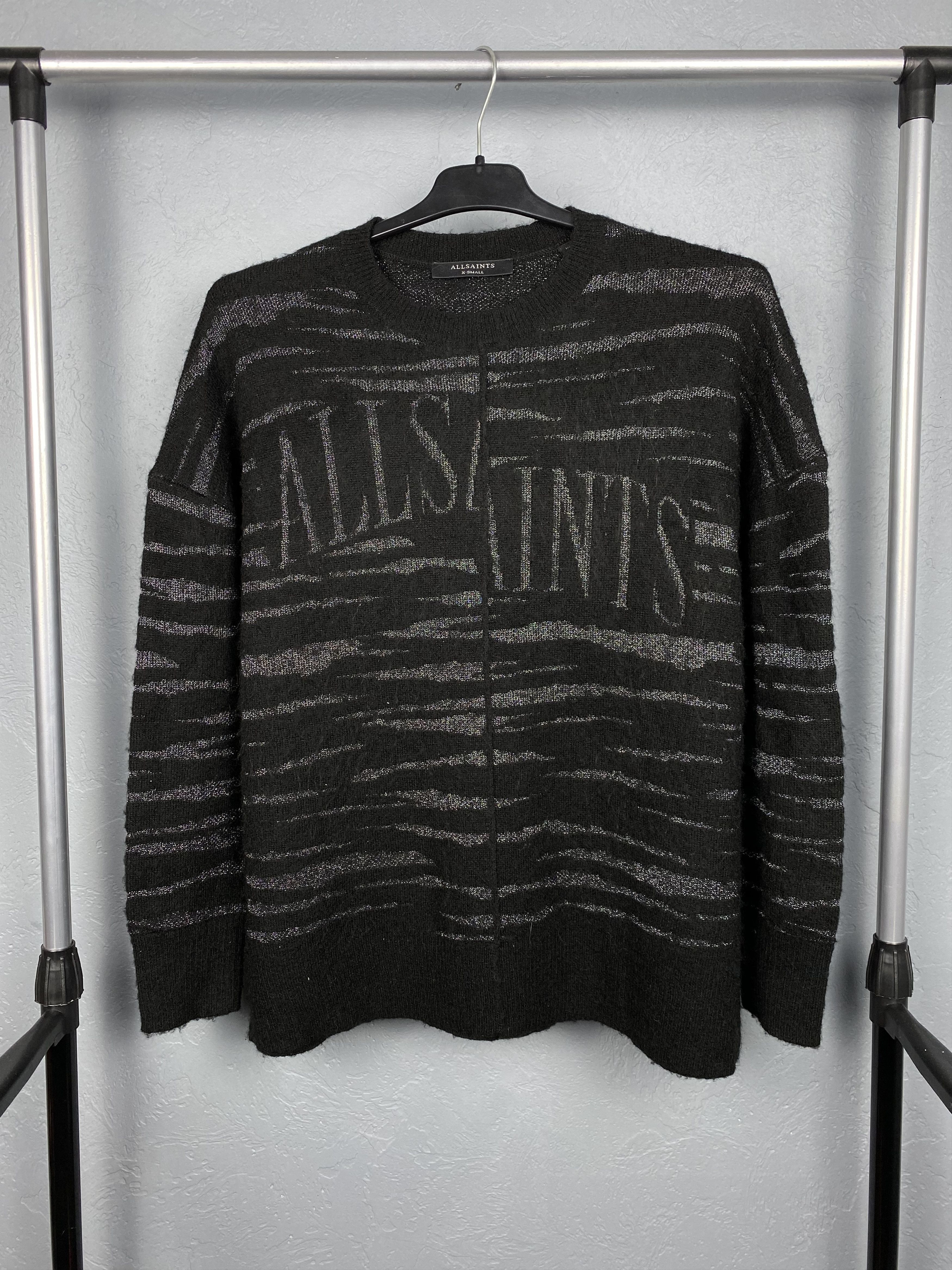 Allsaints Allsaints Womens Split Saints Tiger Wool Knit Sweater Jumper Size XS / US 0-2 / IT 36-38 - 1 Thumbnail