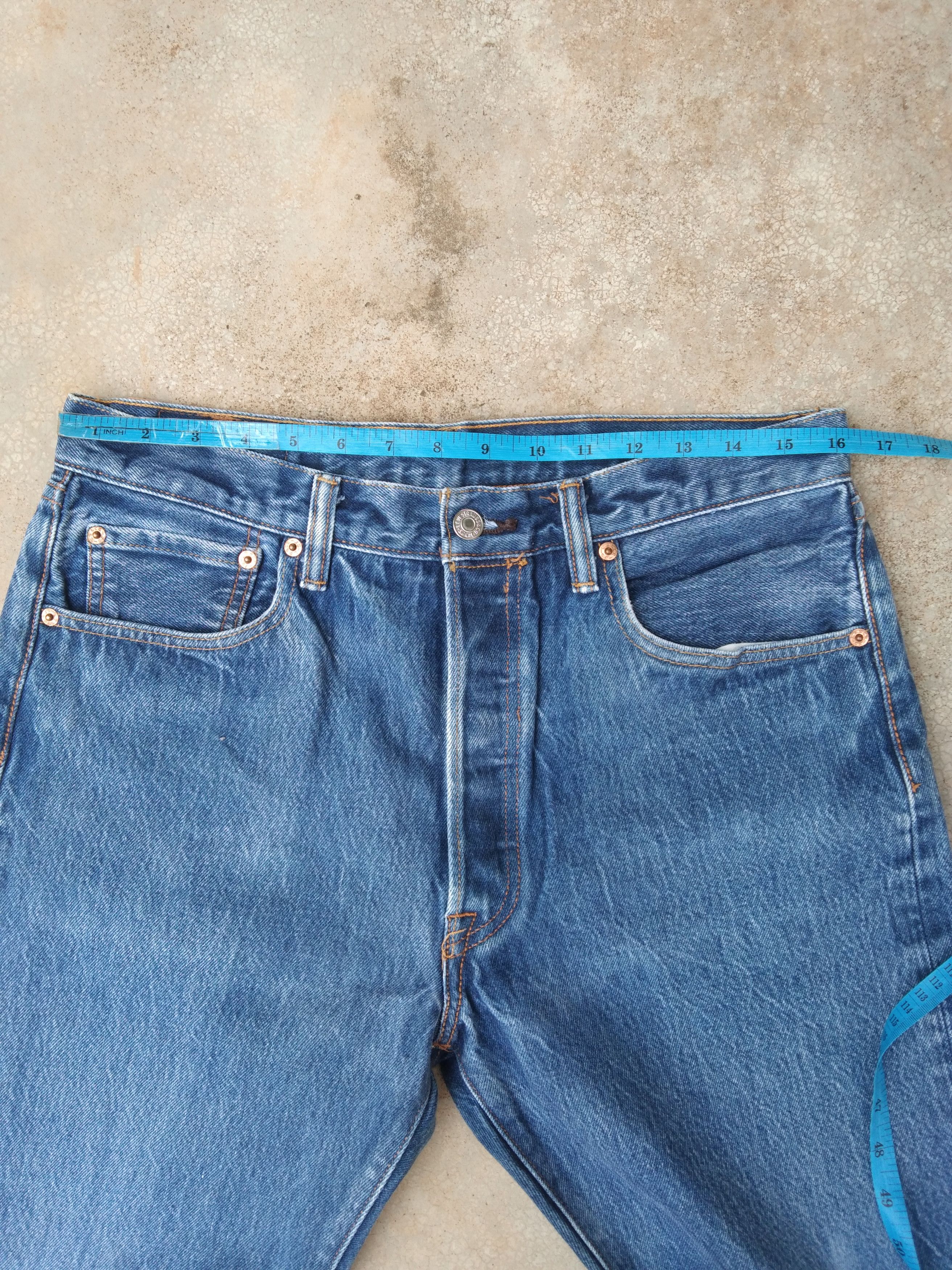 Levi's Vintage Levi's 501 Straight Leg Released Hem Jeans 32x28 Size US 32 / EU 48 - 6 Thumbnail