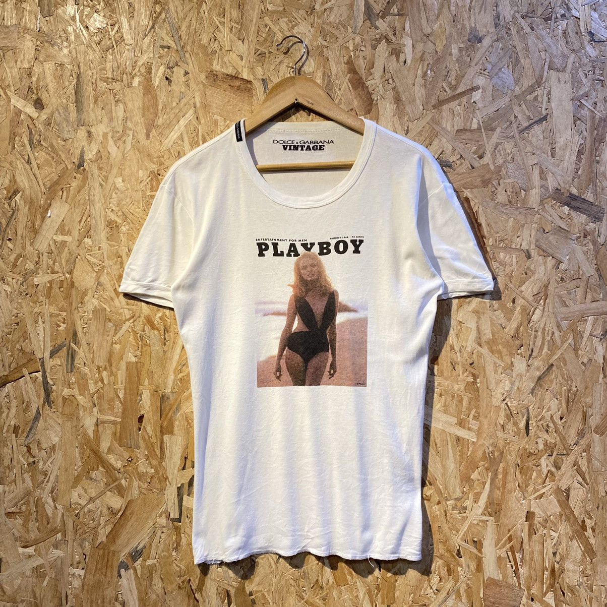 VINTAGE PRINT‼️Dolce & Gabbana Playboy Magazine Photo T-Shirt
